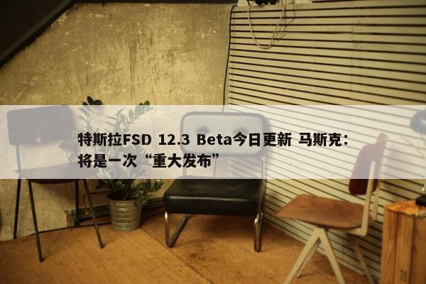 特斯拉FSD 12.3 Beta今日更新 马斯克：将是一次“重大发布”