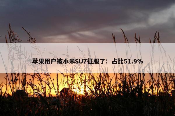 苹果用户被小米SU7征服了：占比51.9%
