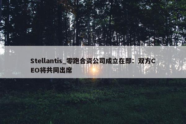 Stellantis_零跑合资公司成立在即：双方CEO将共同出席