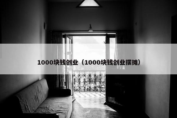 1000块钱创业（1000块钱创业摆摊）