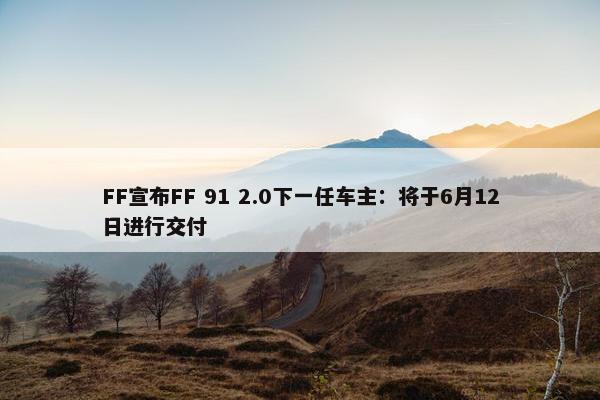 FF宣布FF 91 2.0下一任车主：将于6月12日进行交付
