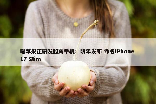 曝苹果正研发超薄手机：明年发布 命名iPhone 17 Slim