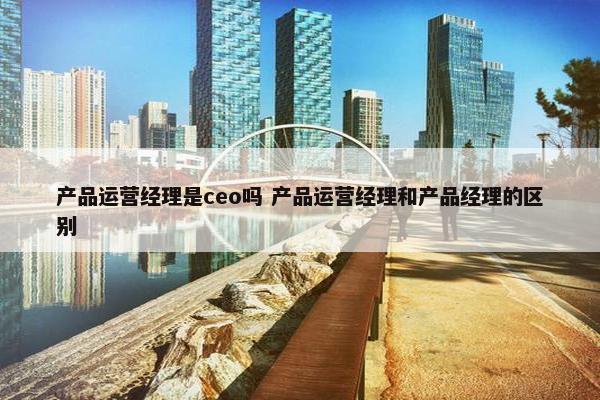 产品运营经理是ceo吗 产品运营经理和产品经理的区别