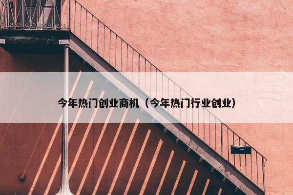 今年热门创业商机（今年热门行业创业）