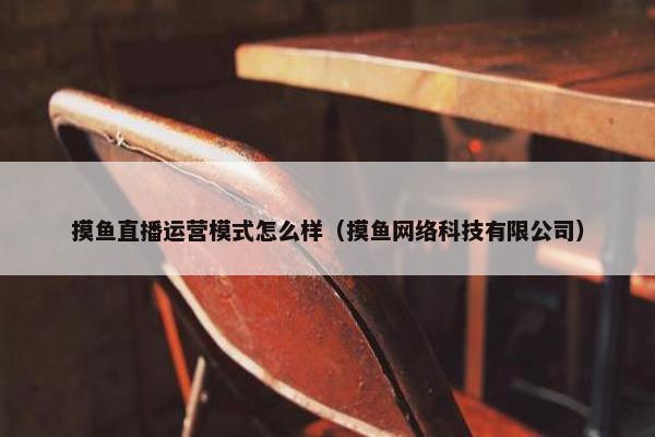 摸鱼直播运营模式怎么样（摸鱼网络科技有限公司）