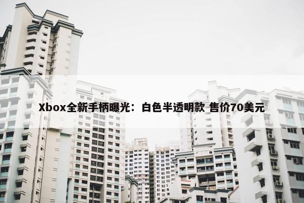 Xbox全新手柄曝光：白色半透明款 售价70美元