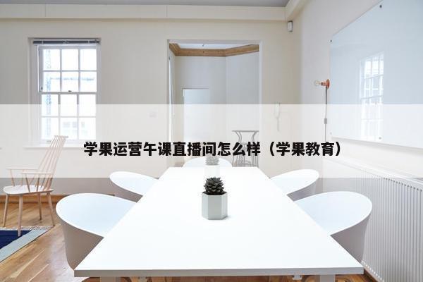 学果运营午课直播间怎么样（学果教育）