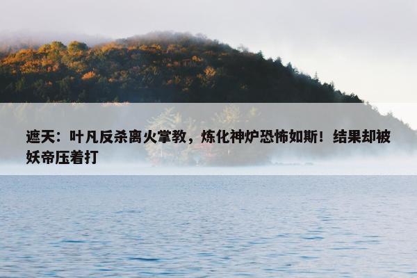 遮天：叶凡反杀离火掌教，炼化神炉恐怖如斯！结果却被妖帝压着打