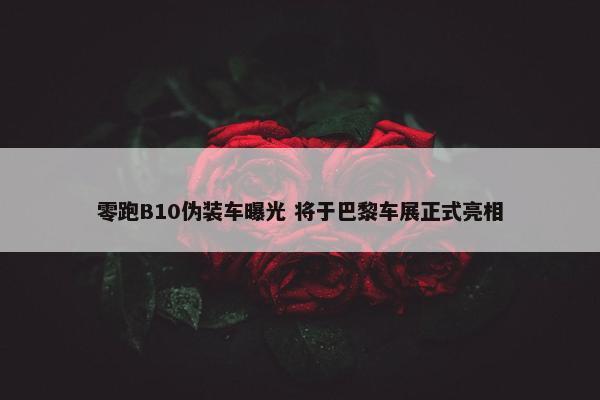 零跑B10伪装车曝光 将于巴黎车展正式亮相