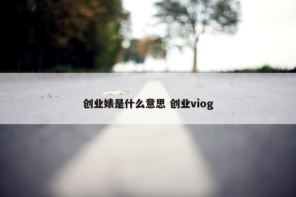 创业婊是什么意思 创业viog