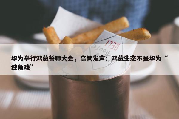 华为举行鸿蒙誓师大会，高管发声：鸿蒙生态不是华为“独角戏”