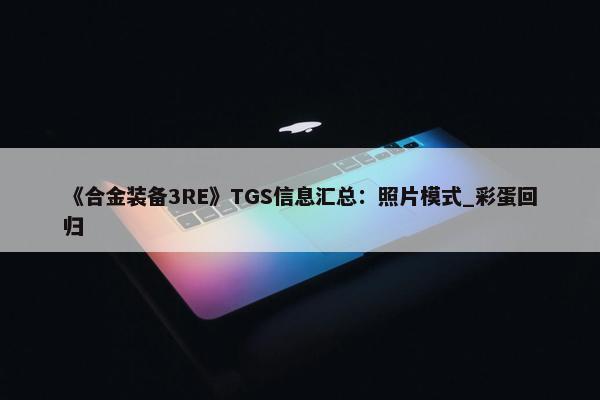 《合金装备3RE》TGS信息汇总：照片模式_彩蛋回归