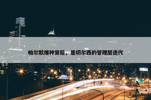 帕尔默爆种背后，是切尔西的管理层迭代