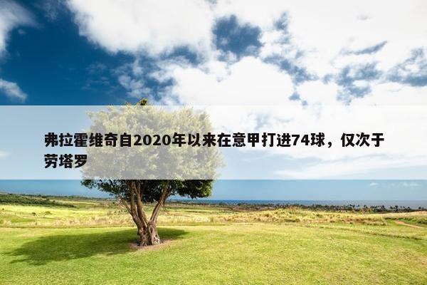 弗拉霍维奇自2020年以来在意甲打进74球，仅次于劳塔罗