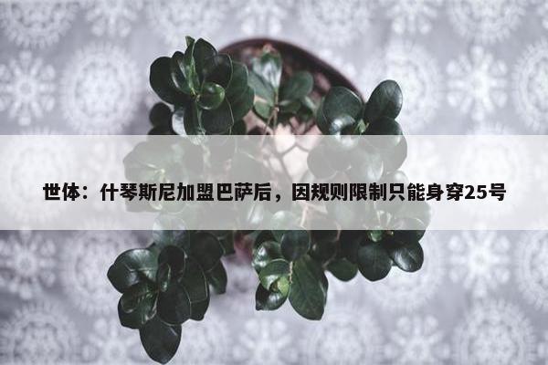 世体：什琴斯尼加盟巴萨后，因规则限制只能身穿25号