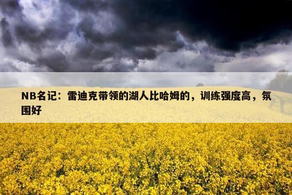 NB名记：雷迪克带领的湖人比哈姆的，训练强度高，氛围好