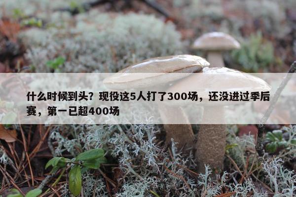 什么时候到头？现役这5人打了300场，还没进过季后赛，第一已超400场