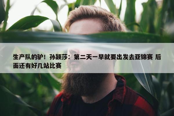 生产队的驴！孙颖莎：第二天一早就要出发去亚锦赛 后面还有好几站比赛