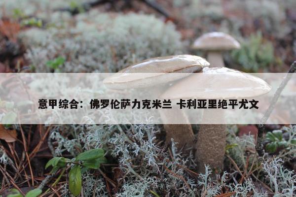 意甲综合：佛罗伦萨力克米兰 卡利亚里绝平尤文