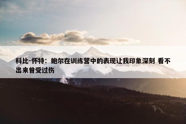 科比-怀特：鲍尔在训练营中的表现让我印象深刻 看不出来曾受过伤