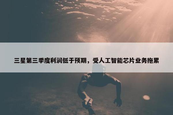 三星第三季度利润低于预期，受人工智能芯片业务拖累