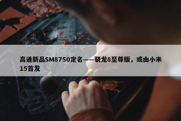 高通新品SM8750定名——骁龙8至尊版，或由小米15首发