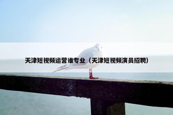 天津短视频运营谁专业（天津短视频演员招聘）