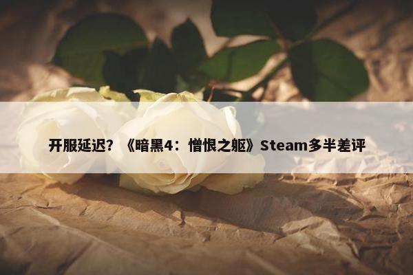 开服延迟？《暗黑4：憎恨之躯》Steam多半差评