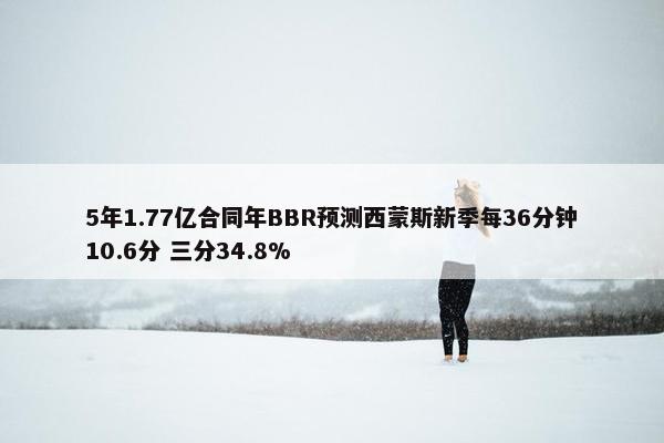 5年1.77亿合同年BBR预测西蒙斯新季每36分钟10.6分 三分34.8%