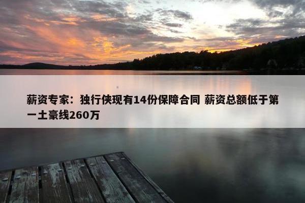 薪资专家：独行侠现有14份保障合同 薪资总额低于第一土豪线260万