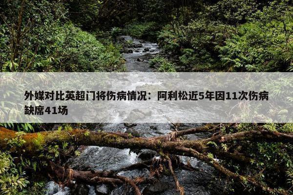 外媒对比英超门将伤病情况：阿利松近5年因11次伤病缺席41场