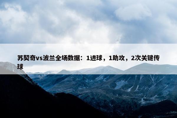 苏契奇vs波兰全场数据：1进球，1助攻，2次关键传球