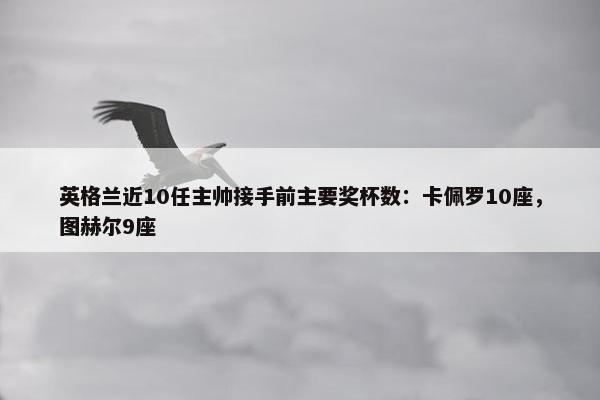 英格兰近10任主帅接手前主要奖杯数：卡佩罗10座，图赫尔9座