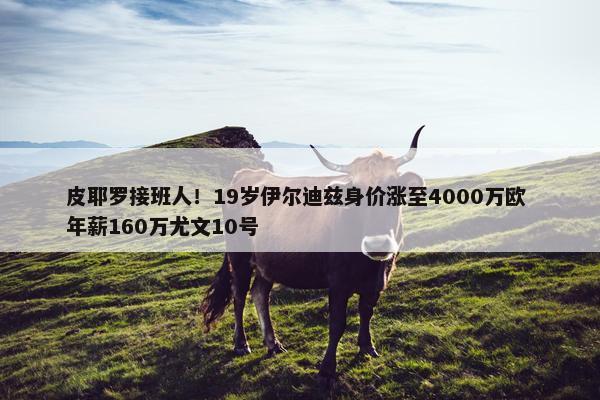 皮耶罗接班人！19岁伊尔迪兹身价涨至4000万欧 年薪160万尤文10号