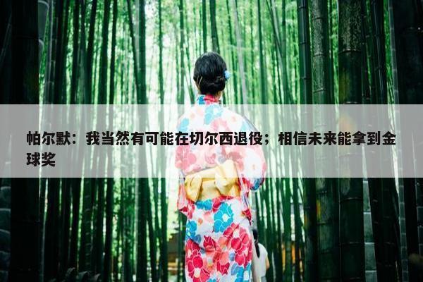 帕尔默：我当然有可能在切尔西退役；相信未来能拿到金球奖