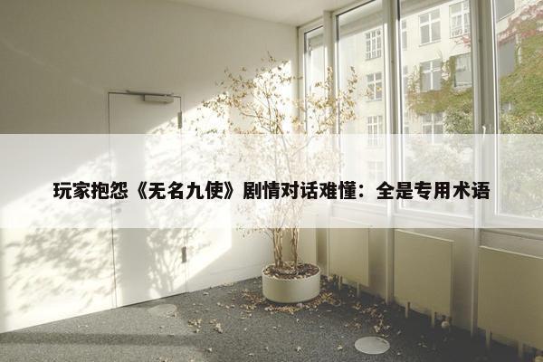 玩家抱怨《无名九使》剧情对话难懂：全是专用术语