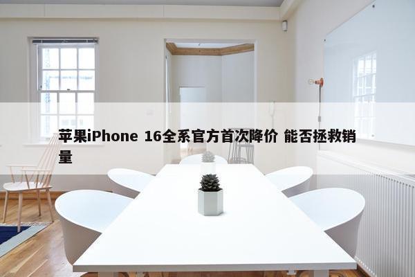 苹果iPhone 16全系官方首次降价 能否拯救销量