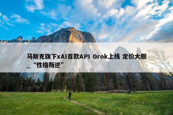 马斯克旗下xAI首款API Grok上线 定价大胆_“性格叛逆”