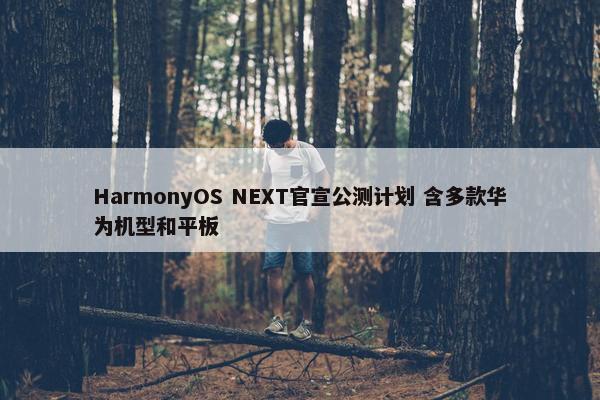 HarmonyOS NEXT官宣公测计划 含多款华为机型和平板