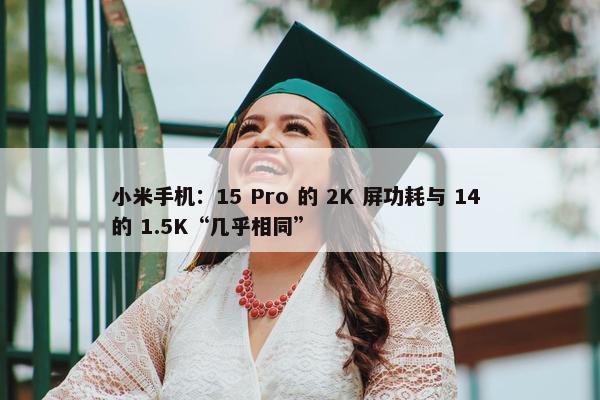 小米手机：15 Pro 的 2K 屏功耗与 14 的 1.5K“几乎相同”