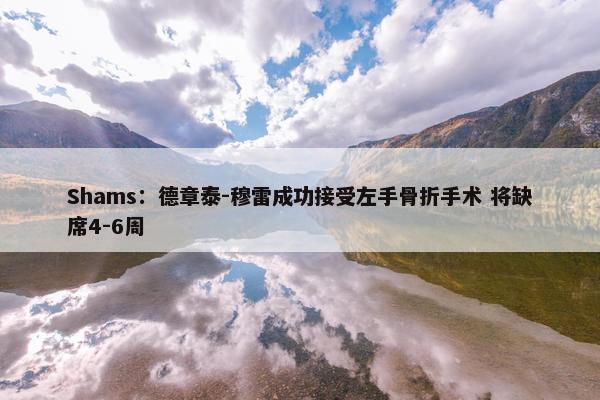 Shams：德章泰-穆雷成功接受左手骨折手术 将缺席4-6周