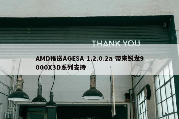 AMD推送AGESA 1.2.0.2a 带来锐龙9000X3D系列支持