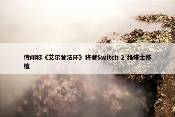 传闻称《艾尔登法环》将登Switch 2 维塔士移植