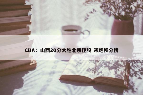 CBA：山西20分大胜北京控股 领跑积分榜