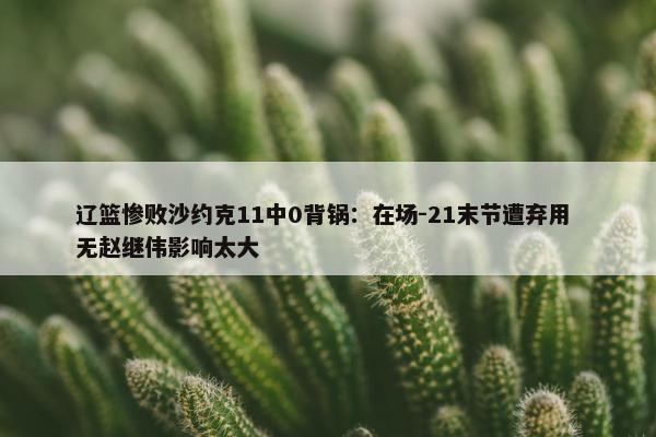 辽篮惨败沙约克11中0背锅：在场-21末节遭弃用 无赵继伟影响太大