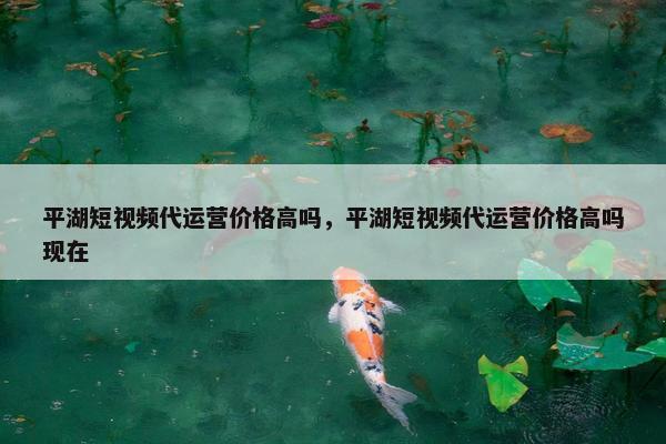 平湖短视频代运营价格高吗，平湖短视频代运营价格高吗现在