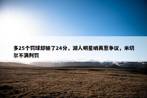 多25个罚球却输了24分，湖人明星哨再惹争议，米切尔不满判罚