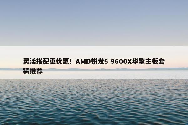 灵活搭配更优惠！AMD锐龙5 9600X华擎主板套装推荐