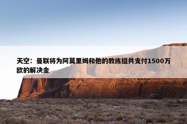 天空：曼联将为阿莫里姆和他的教练组共支付1500万欧的解决金