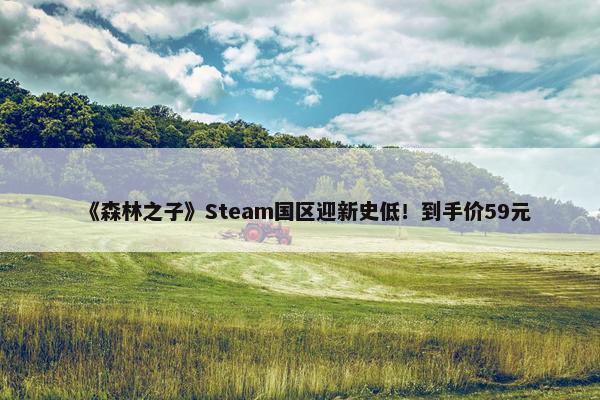 《森林之子》Steam国区迎新史低！到手价59元